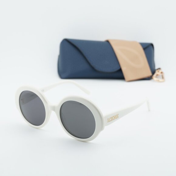 Loewe LW40135I 25A Round Sunglasses - Ivory/Smoke display picture 3
